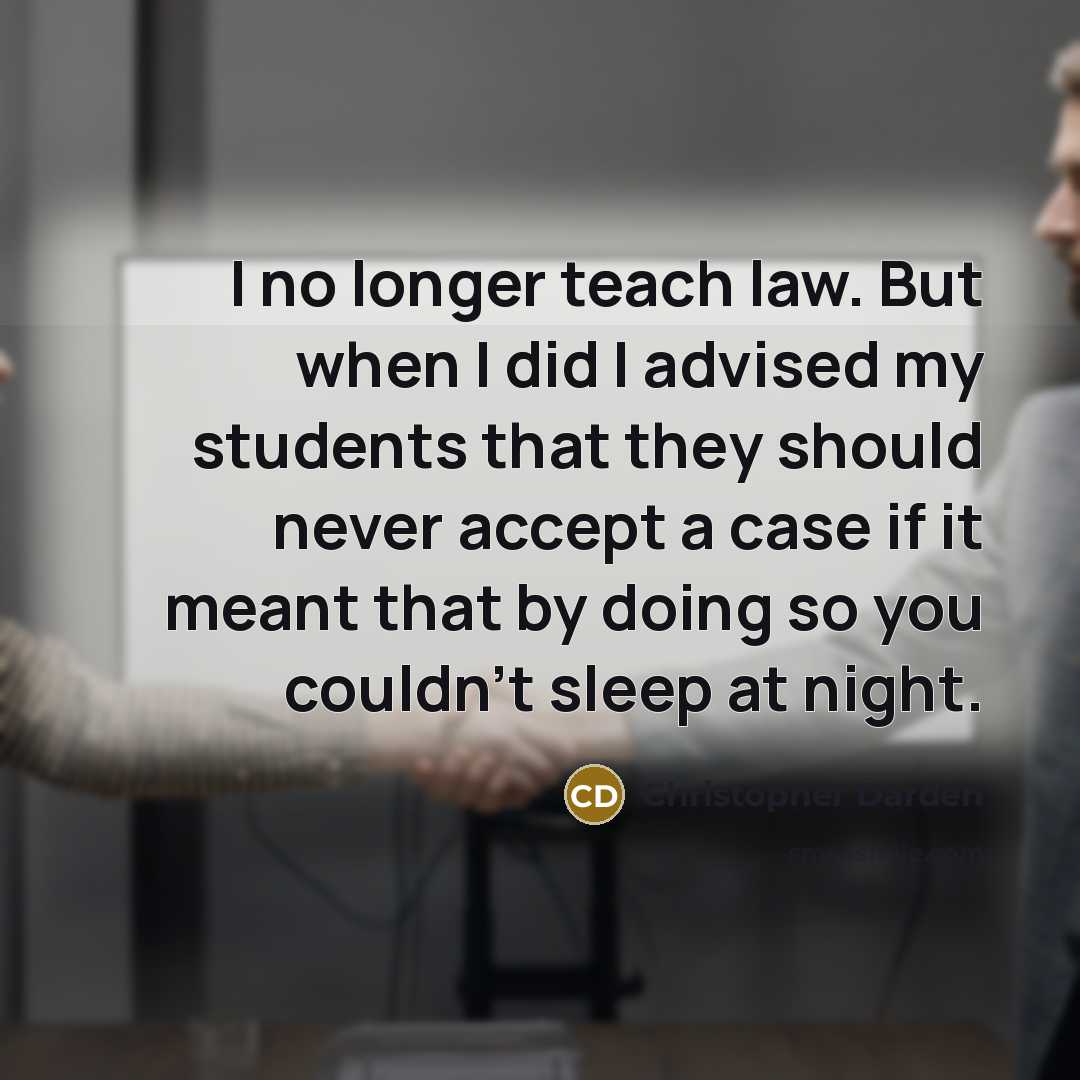“I no longer teach law. But when I did I…” quote by Christopher Darden
