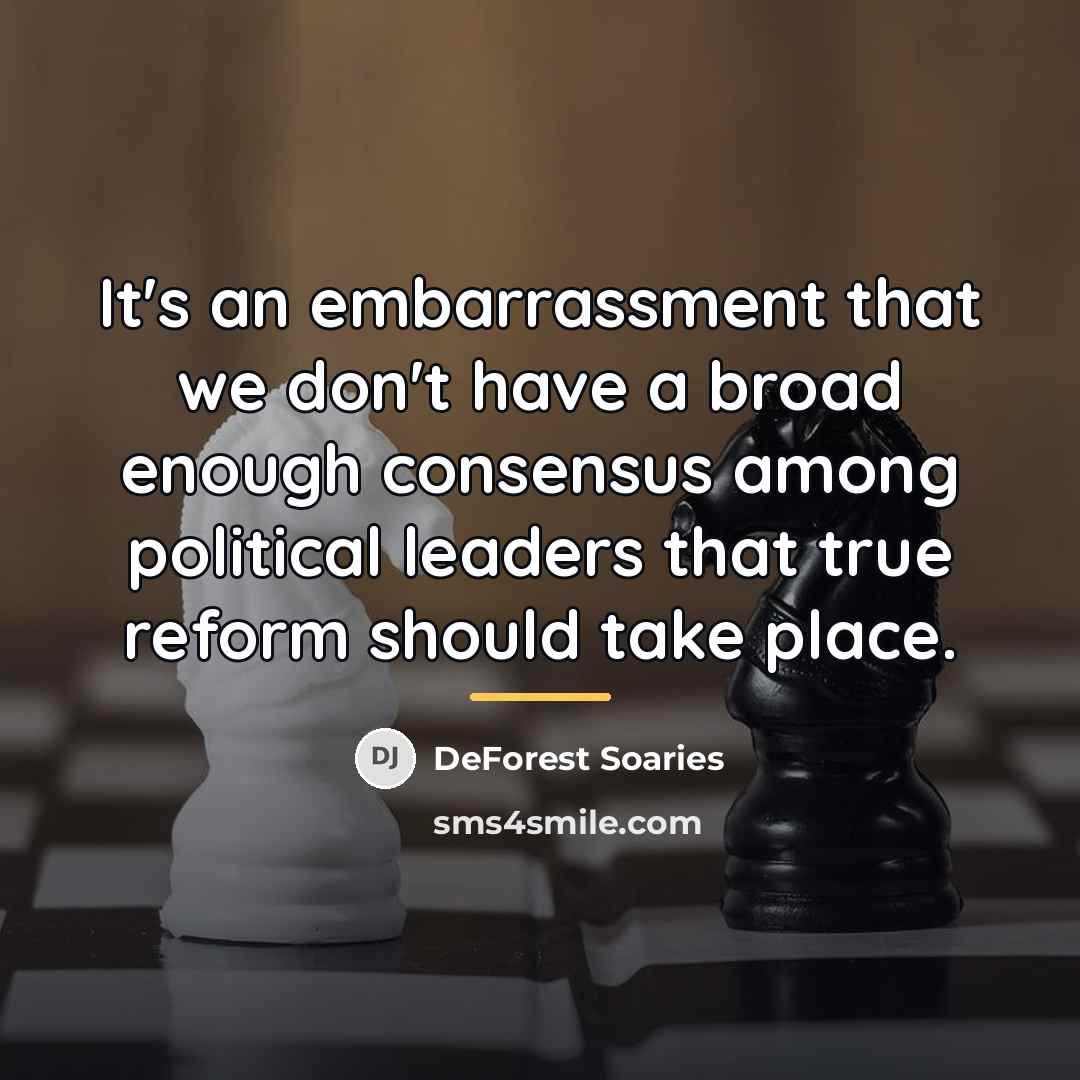 “It's an embarrassment that we don't have a broad enough…” quote by DeForest Soaries