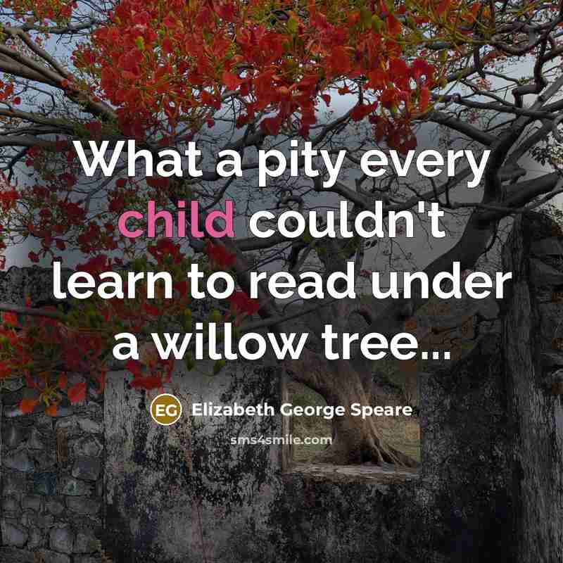 “What a pity every child couldn't learn to read under…” quote by Elizabeth George Speare