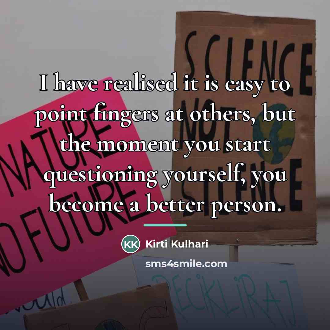 “I have realised it is easy to point fingers at…” quote by Kirti Kulhari