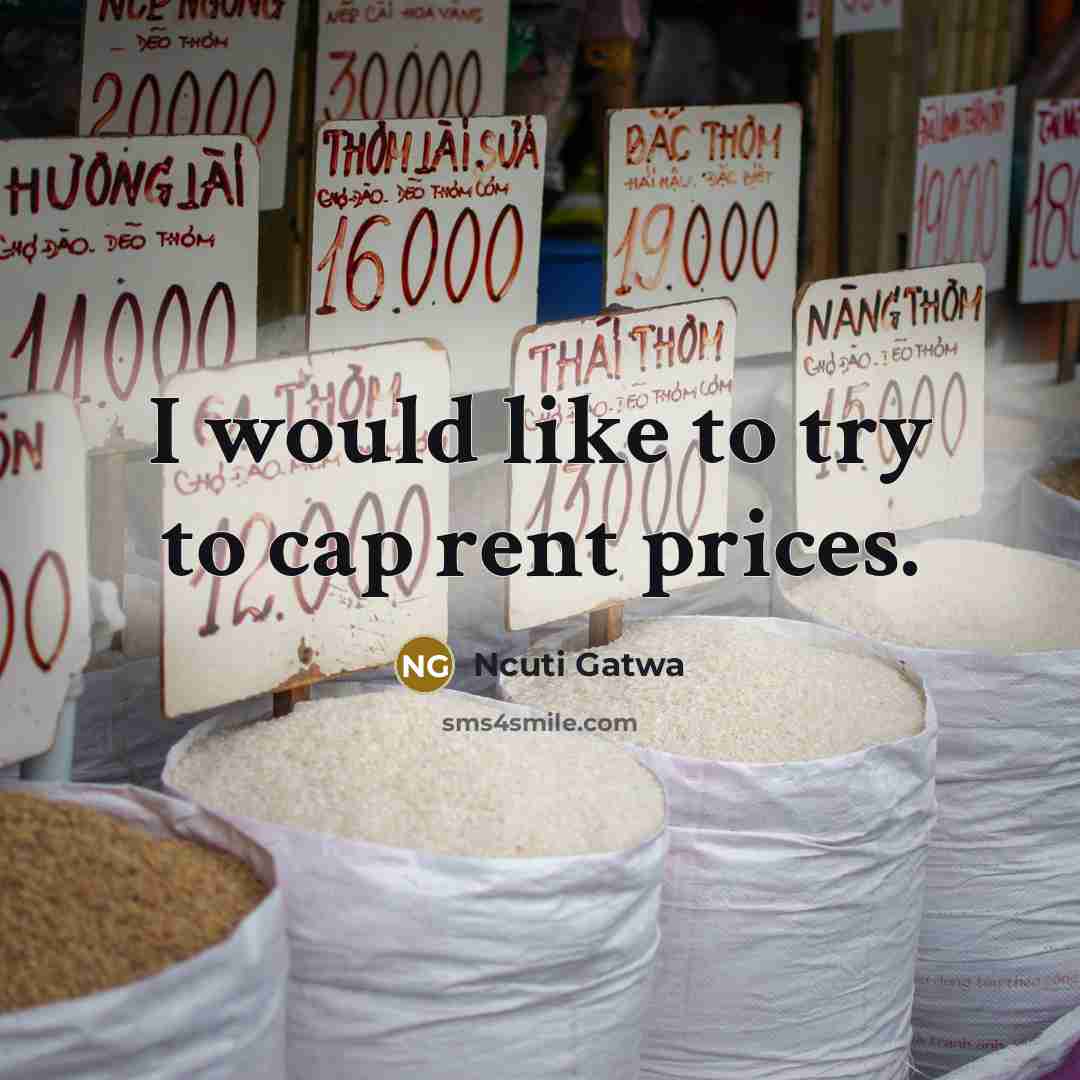 “I would like to try to cap rent prices.…” quote by Ncuti Gatwa
