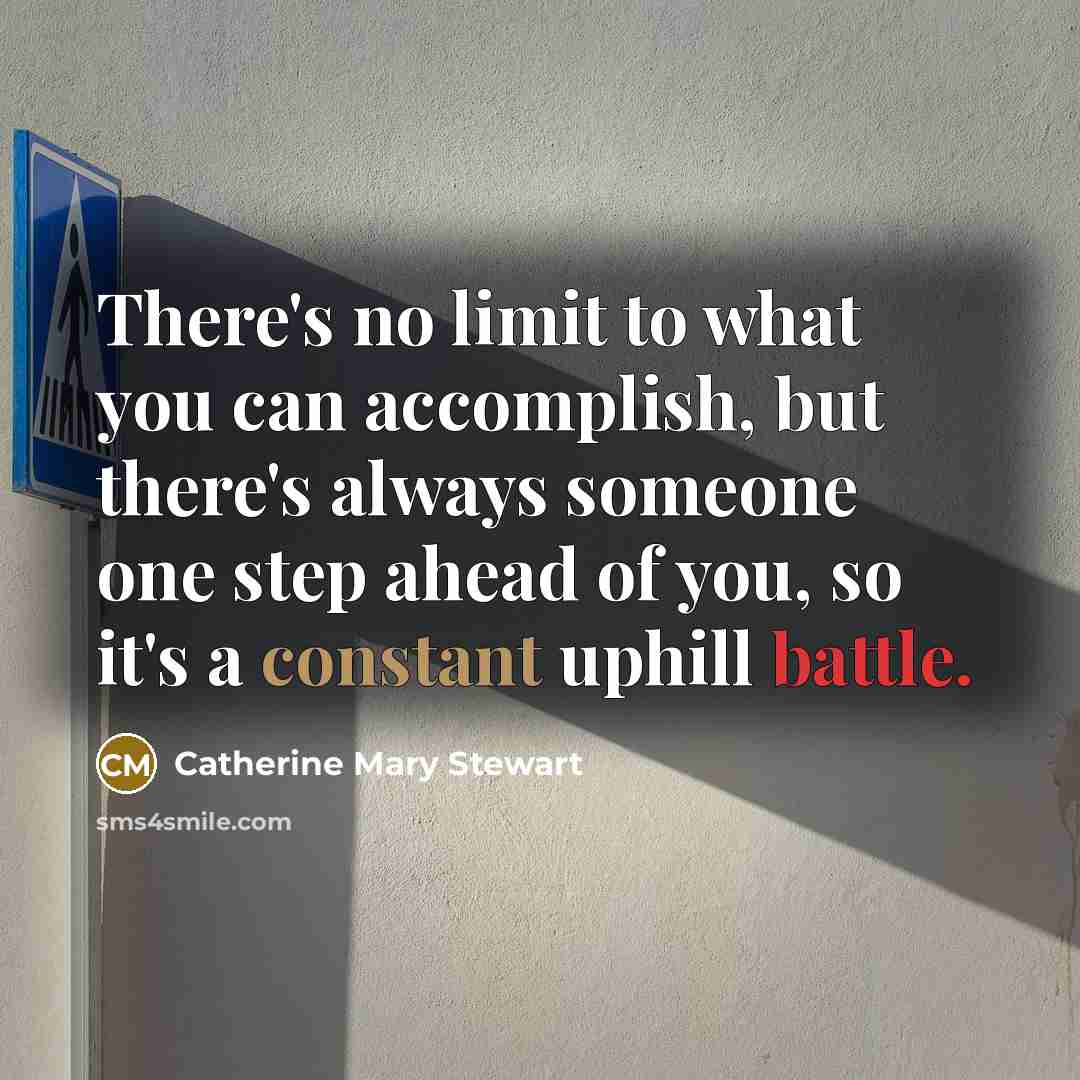 “There's no limit to what you can accomplish, but there's…” quote by Catherine Mary Stewart