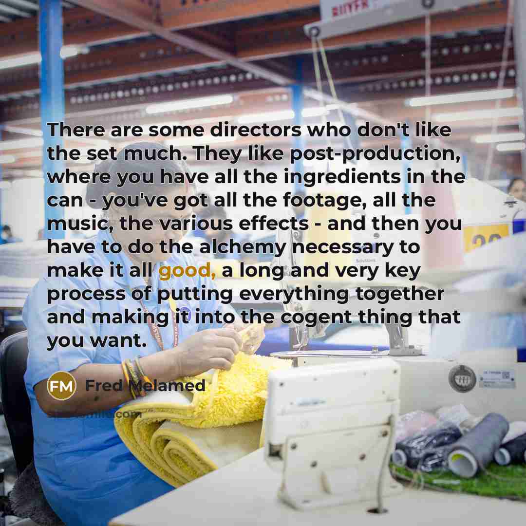 “There are some directors who don't like the set much.…” quote by Fred Melamed