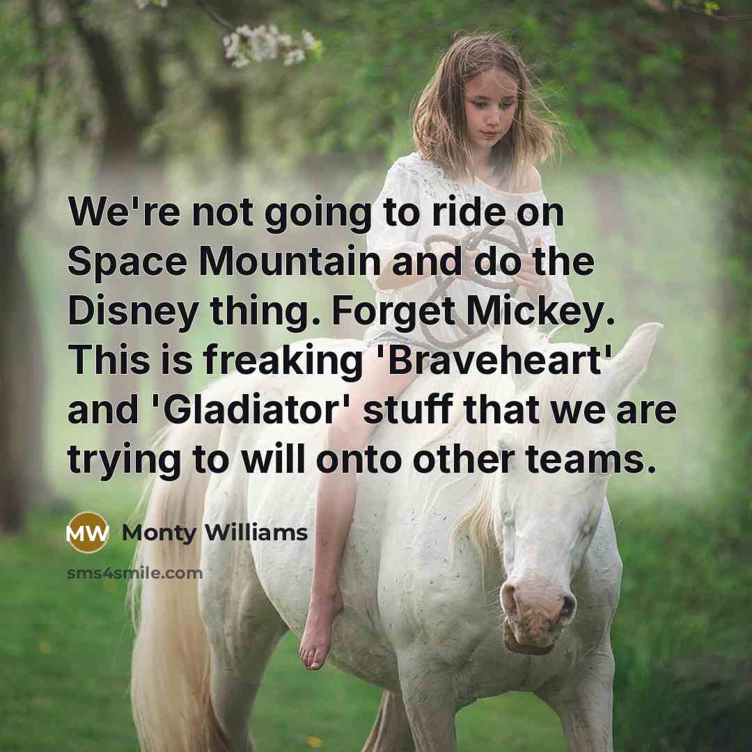 “We're not going to ride on Space Mountain and do…” quote by Monty Williams