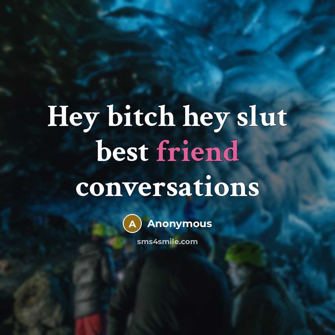 “Hey bitch hey slut best friend conversations…” quote by Anonymous