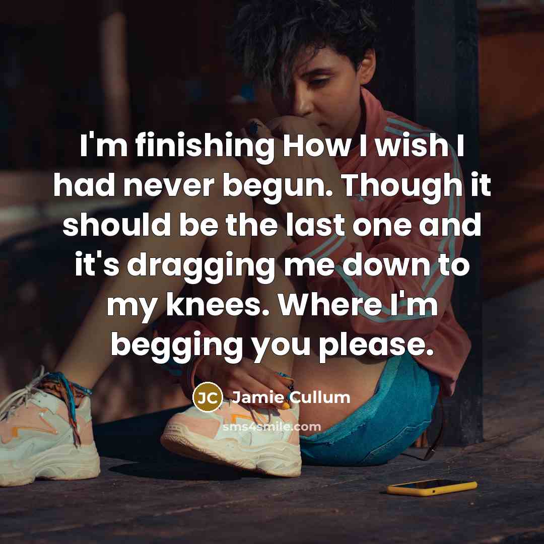 “I'm finishing How I wish I had never begun. Though…” quote by Jamie Cullum