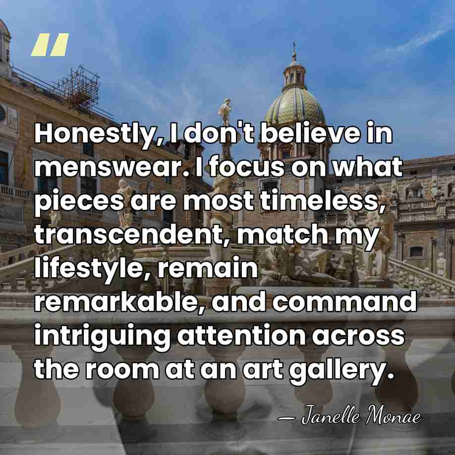 Honestly, I don't believe in menswear. I focus on what pieces are&hellip; - Janelle Monae