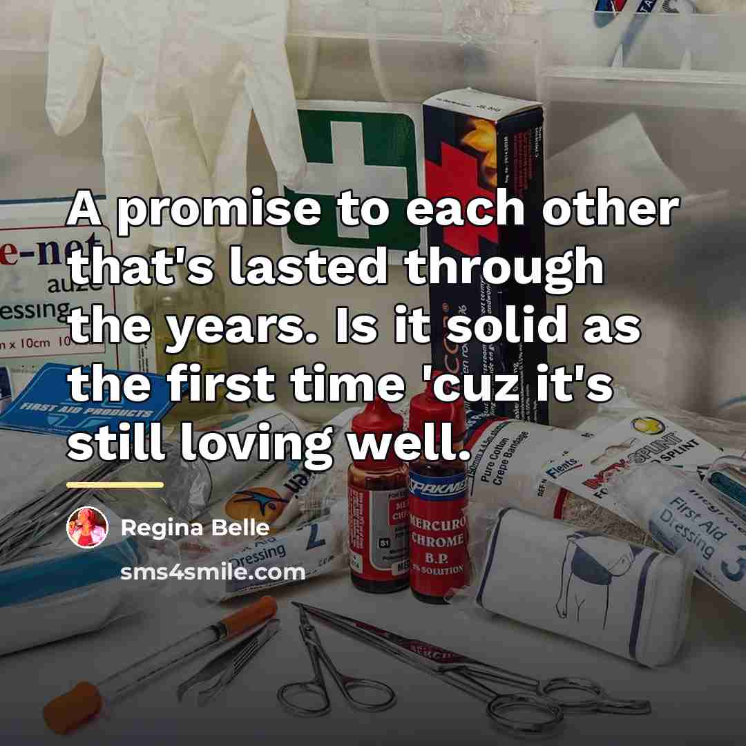 “A promise to each other that's lasted through the years.…” quote by Regina Belle