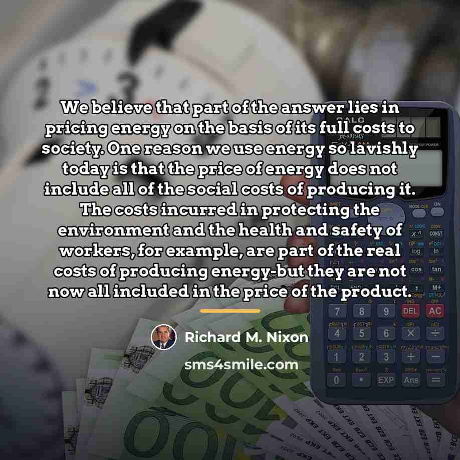 “We believe that part of the answer lies in pricing…” quote by Richard M. Nixon