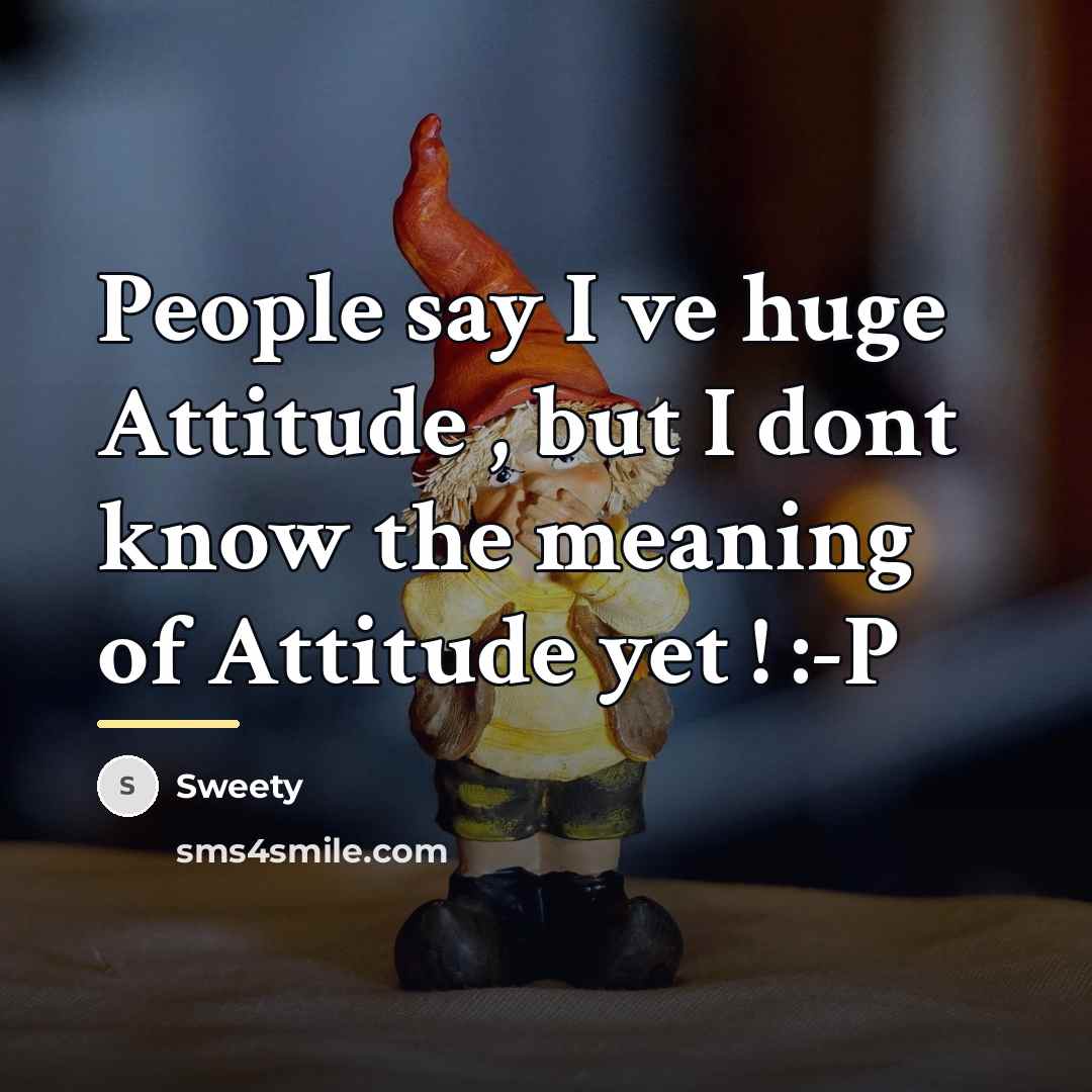 “People say I ve huge Attitude , but I dont…” quote by Sweety