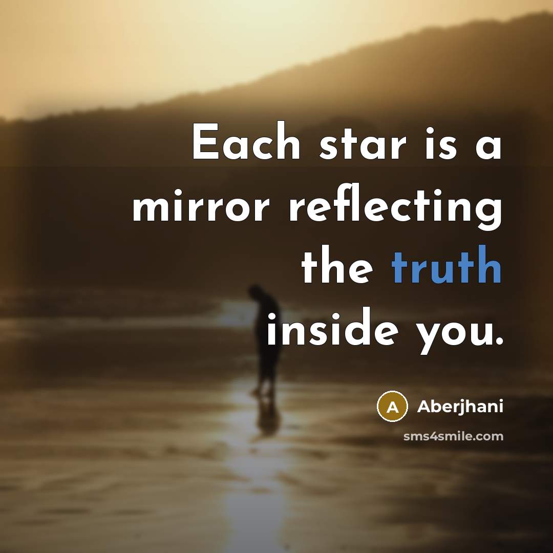 “Each star is a mirror reflecting the truth inside you.…” quote by Aberjhani
