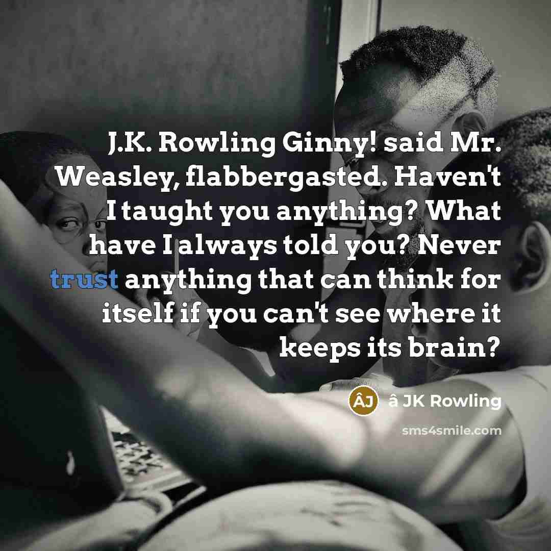 “J.K. Rowling Ginny! said Mr. Weasley, flabbergasted. Haven't I taught…” quote by â JK Rowling