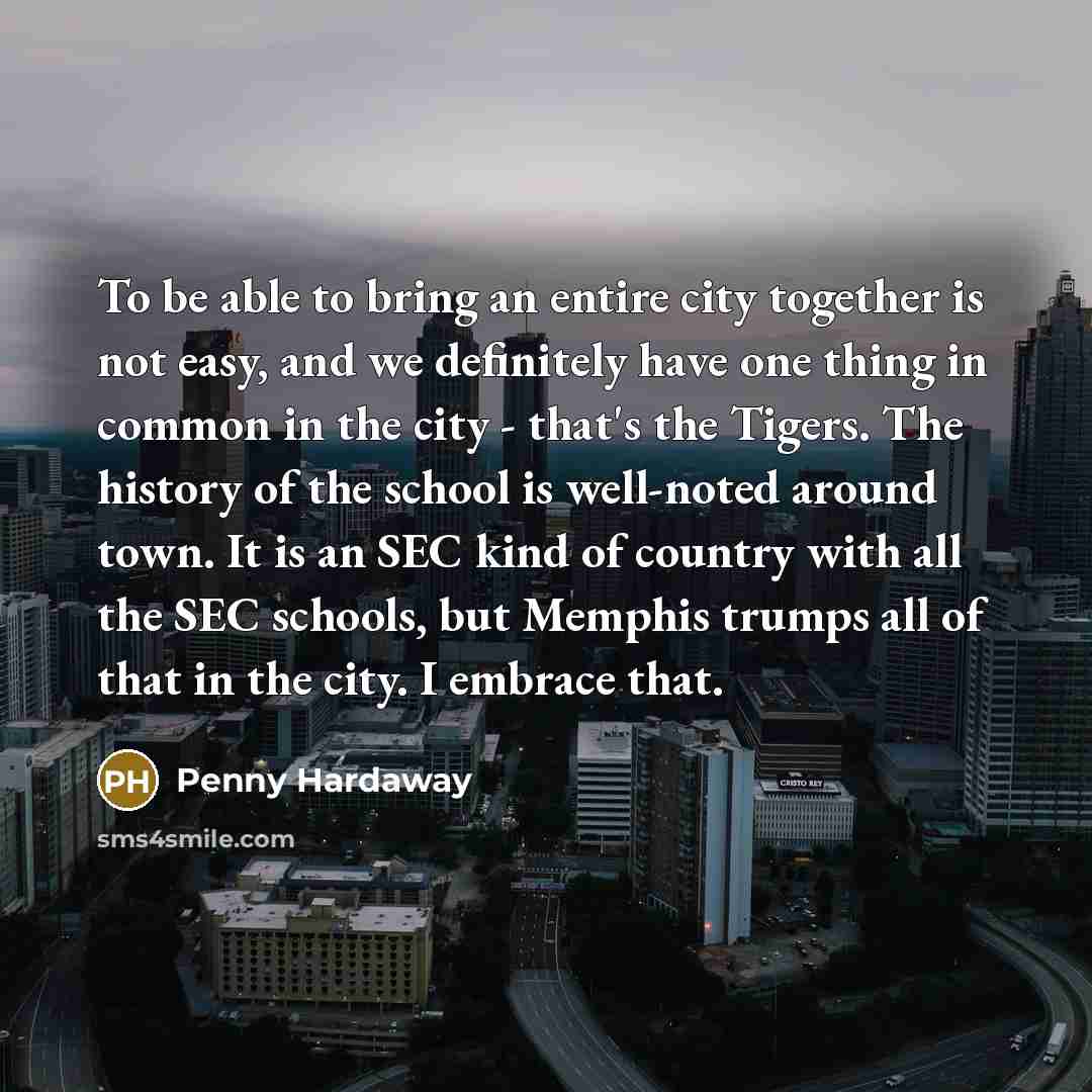 “To be able to bring an entire city together is…” quote by Penny Hardaway