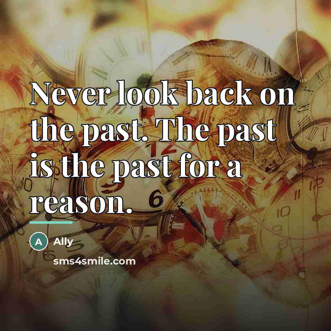 “Never look back on the past. The past is the…” quote by Ally
