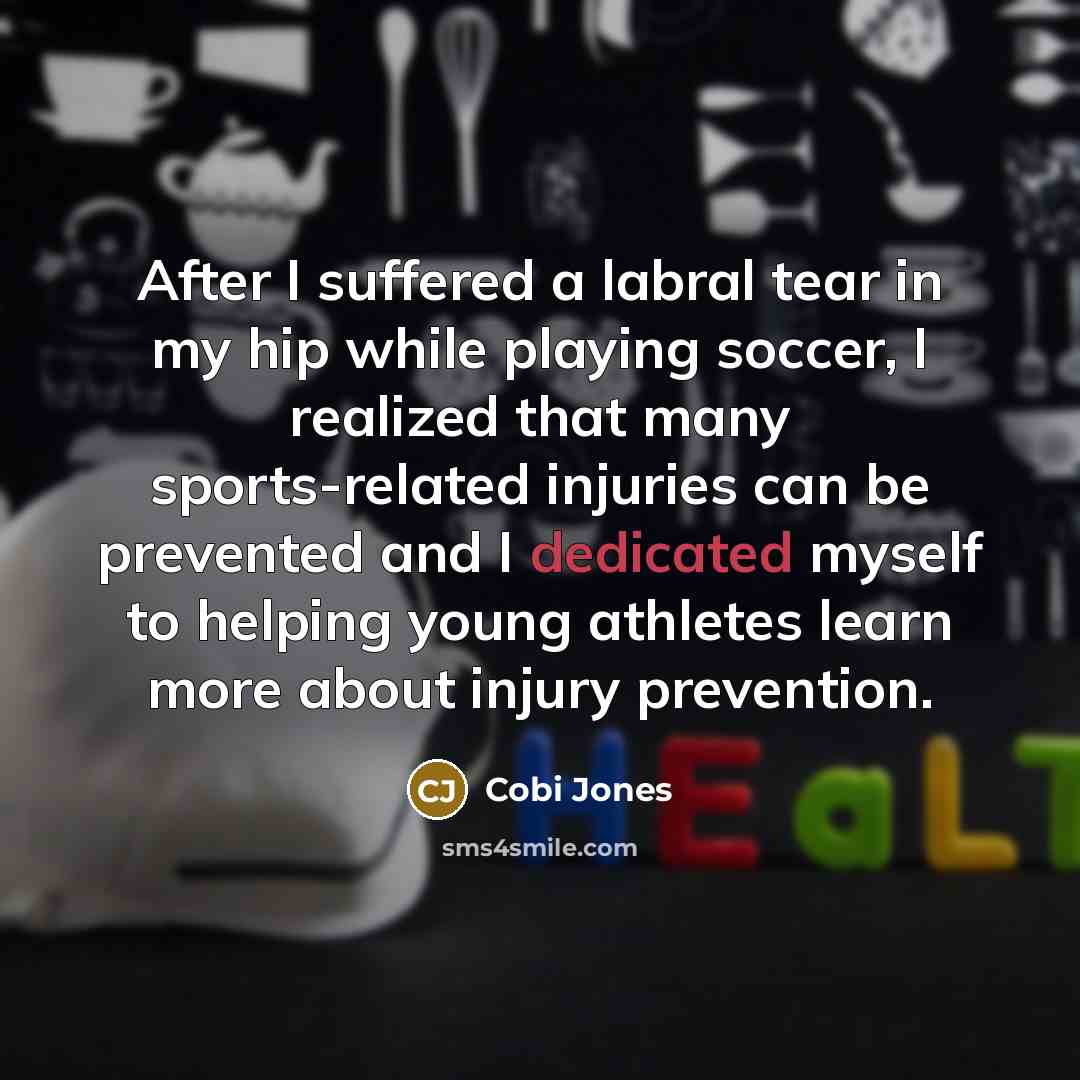 “After I suffered a labral tear in my hip while…” quote by Cobi Jones