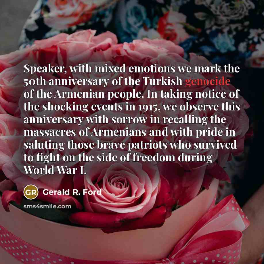 “Speaker, with mixed emotions we mark the 50th anniversary of…” quote by Gerald R. Ford