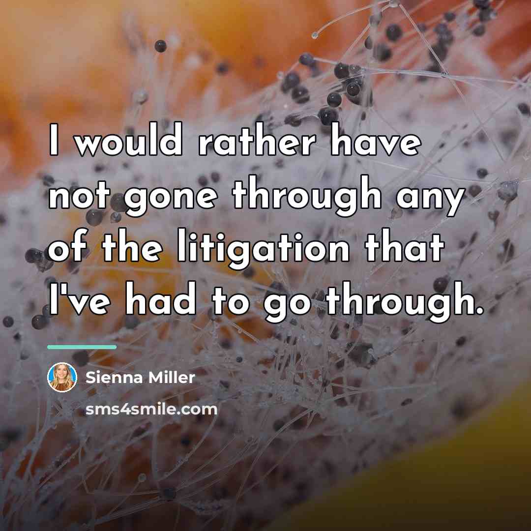 “I would rather have not gone through any of the…” quote by Sienna Miller