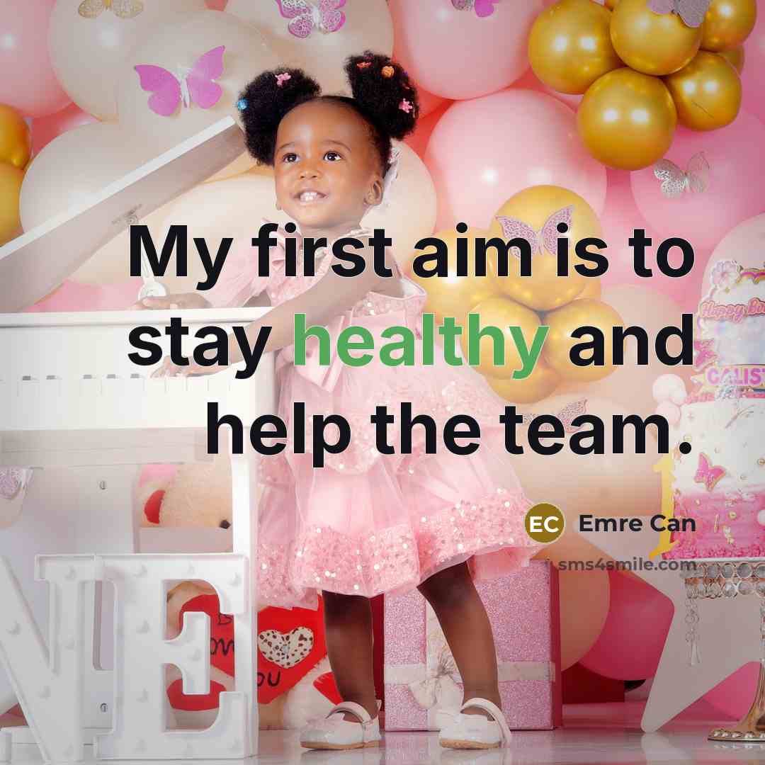 “My first aim is to stay healthy and help the…” quote by Emre Can