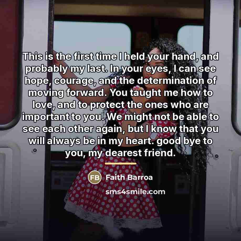 “This is the first time I held your hand, and…” quote by Faith Barroa