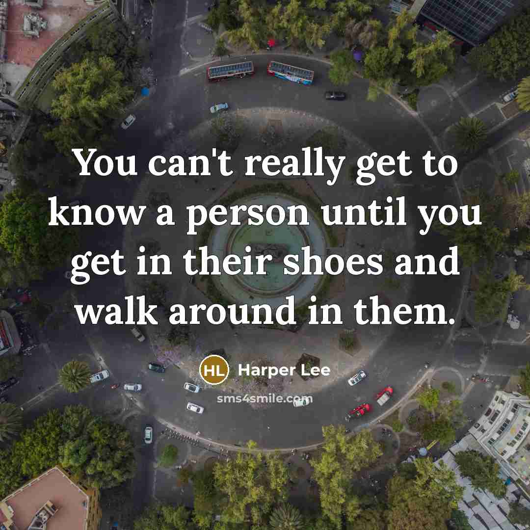 “You can't really get to know a person until you…” quote by Harper Lee