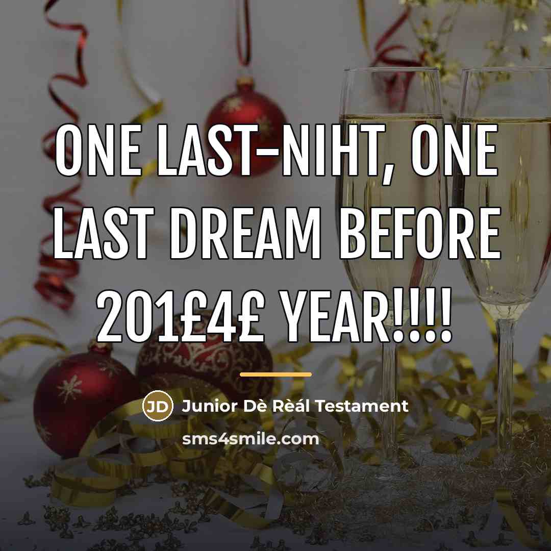 “OnE LaST-Niht, OnE LAsT DREAM BeFoRe 201£4£ year!!!!…” quote by Junior Dè Rèál Testament