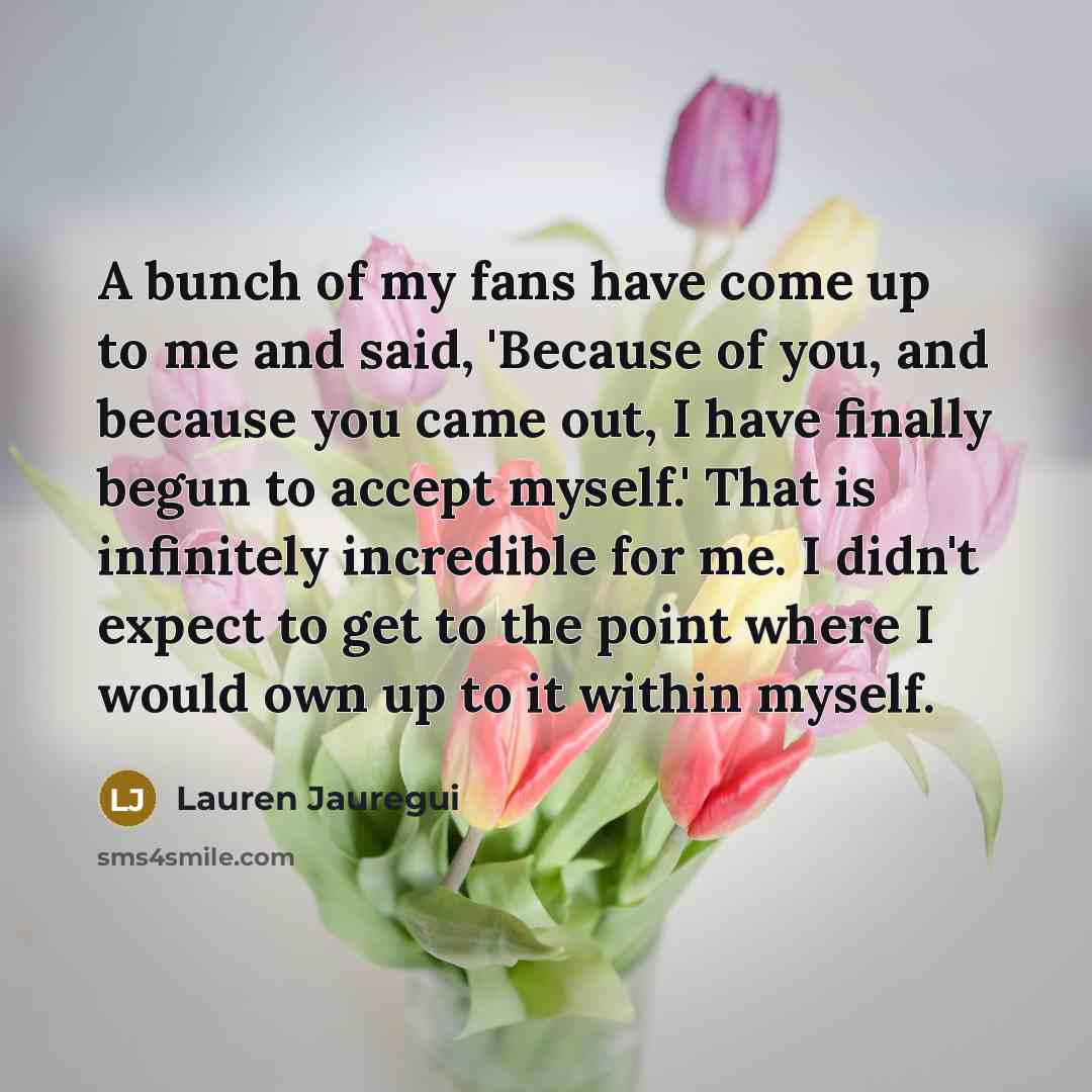 “A bunch of my fans have come up to me…” quote by Lauren Jauregui