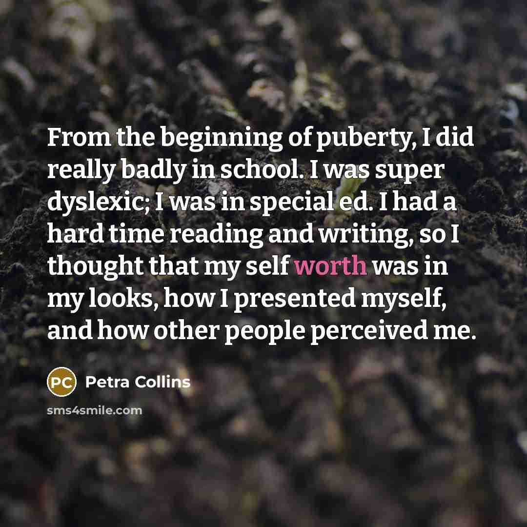 “From the beginning of puberty, I did really badly in…” quote by Petra Collins