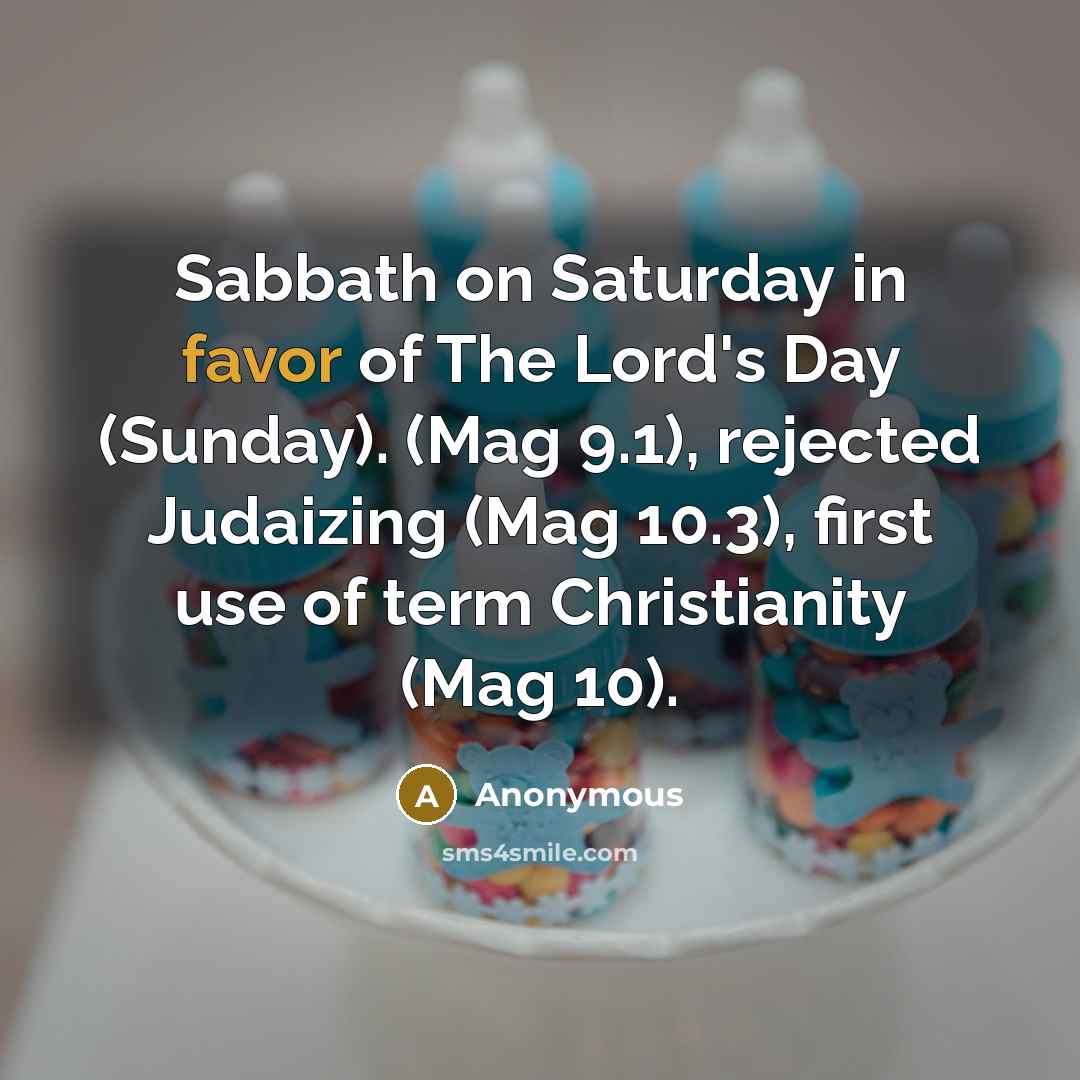 “Sabbath on Saturday in favor of The Lord's Day (Sunday).…” quote by Anonymous