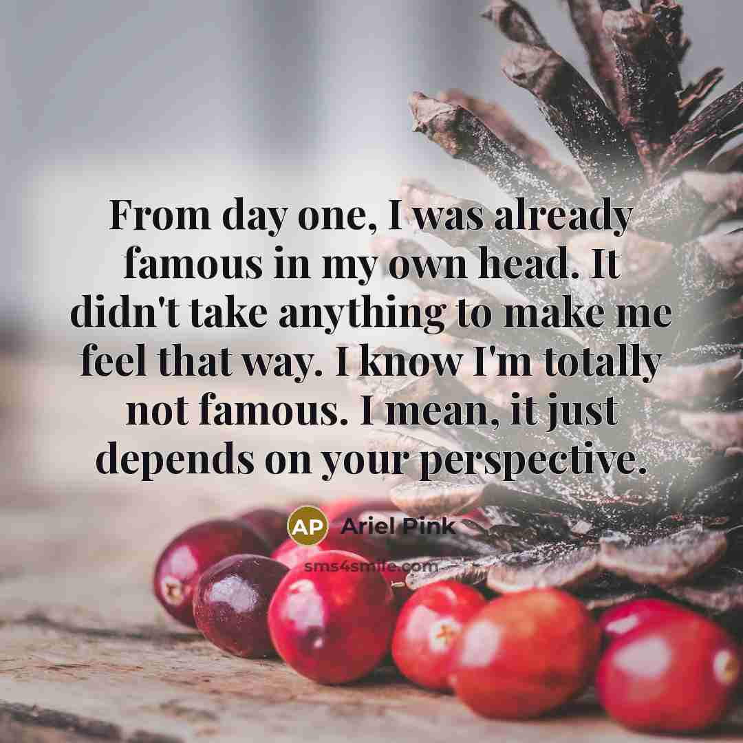 “From day one, I was already famous in my own…” quote by Ariel Pink