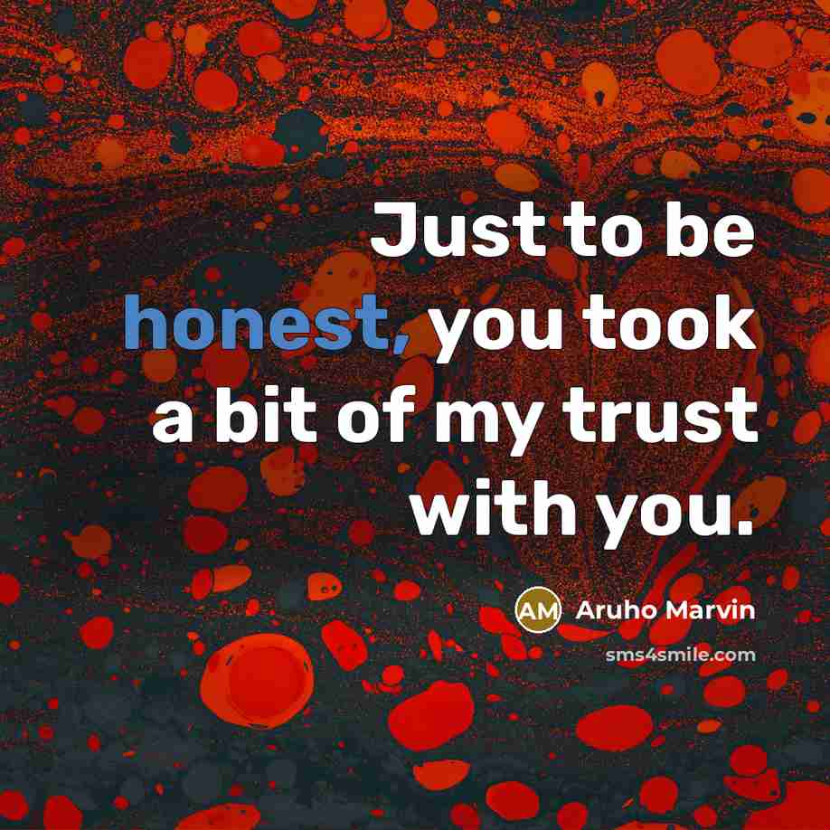 “Just to be honest, you took a bit of my…” quote by Aruho Marvin