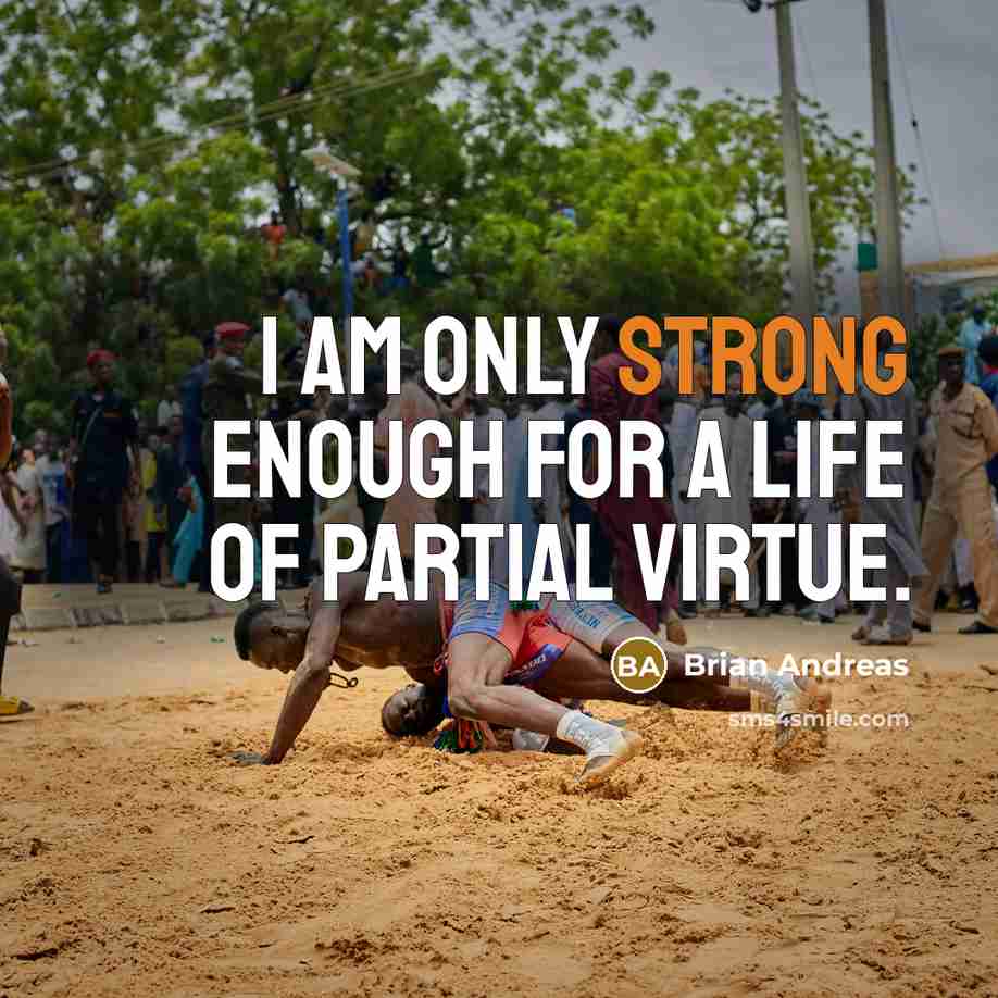 “I am only strong enough for a life of partial…” quote by Brian Andreas