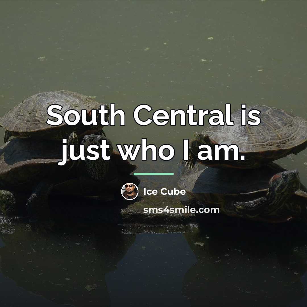 “South Central is just who I am.…” quote by Ice Cube