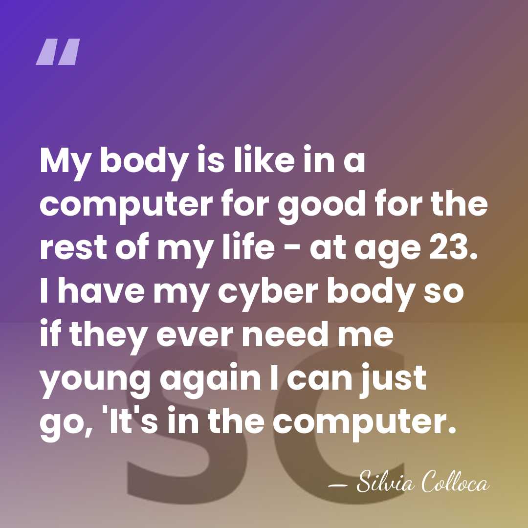 My body is like in a computer for good for the rest&hellip; - Silvia Colloca