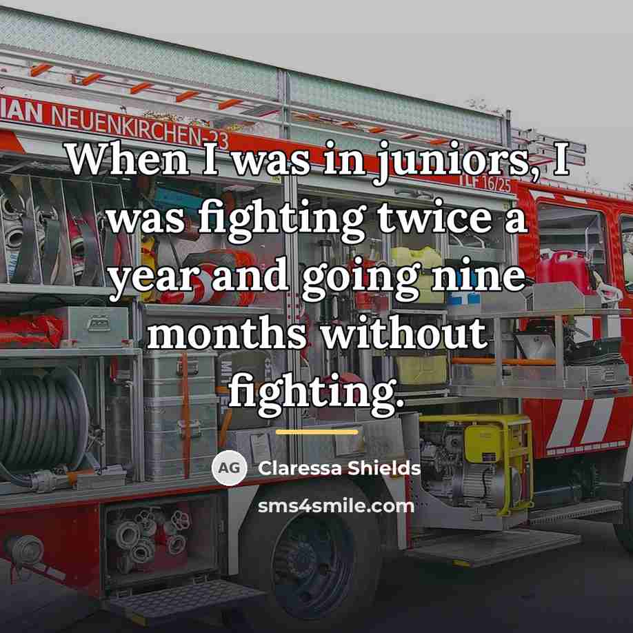 “When I was in juniors, I was fighting twice a…” quote by Claressa Shields