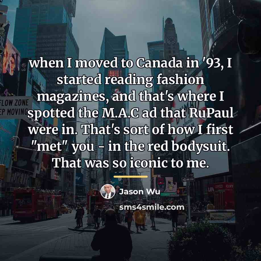 “when I moved to Canada in '93, I started reading…” quote by Jason Wu