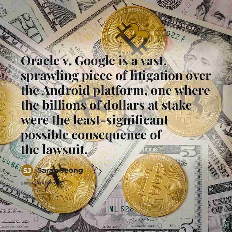 “Oracle v. Google is a vast, sprawling piece of litigation…” quote by Sarah Jeong