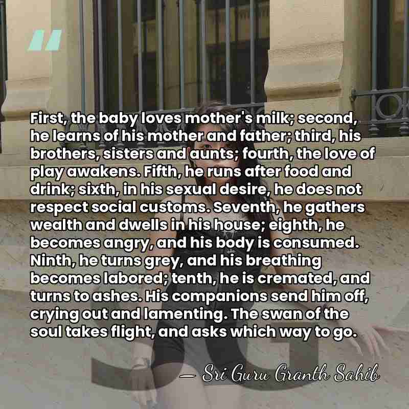 First, the baby loves mother's milk; second, he learns of his mother&hellip; - Sri Guru Granth Sahib