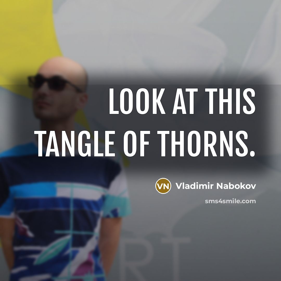 “Look at this tangle of thorns.…” quote by Vladimir Nabokov