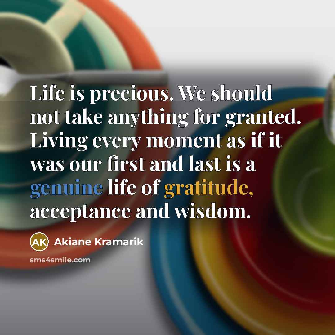 “Life is precious. We should not take anything for granted.…” quote by Akiane Kramarik