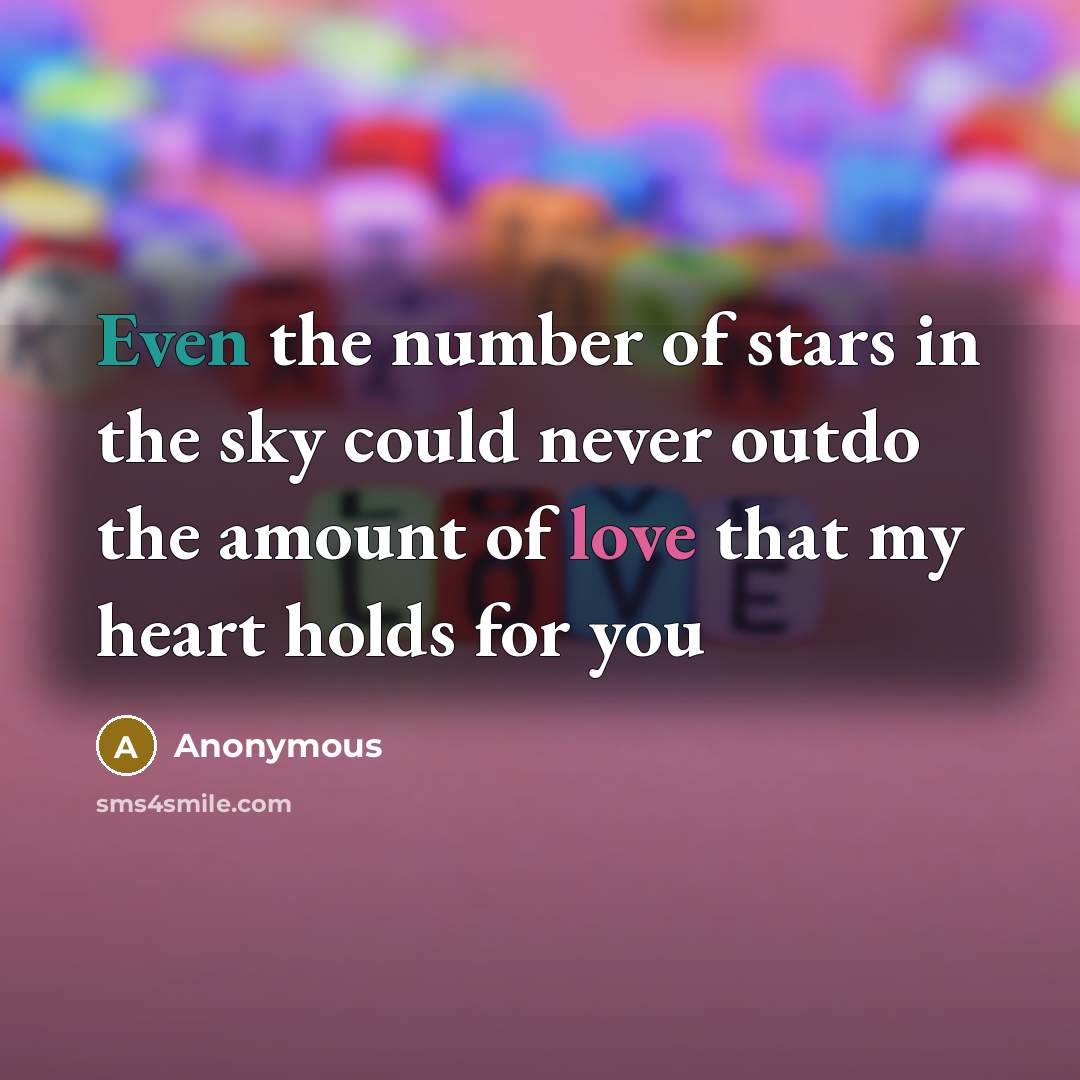 “Even the number of stars in the sky could never…” quote by Anonymous