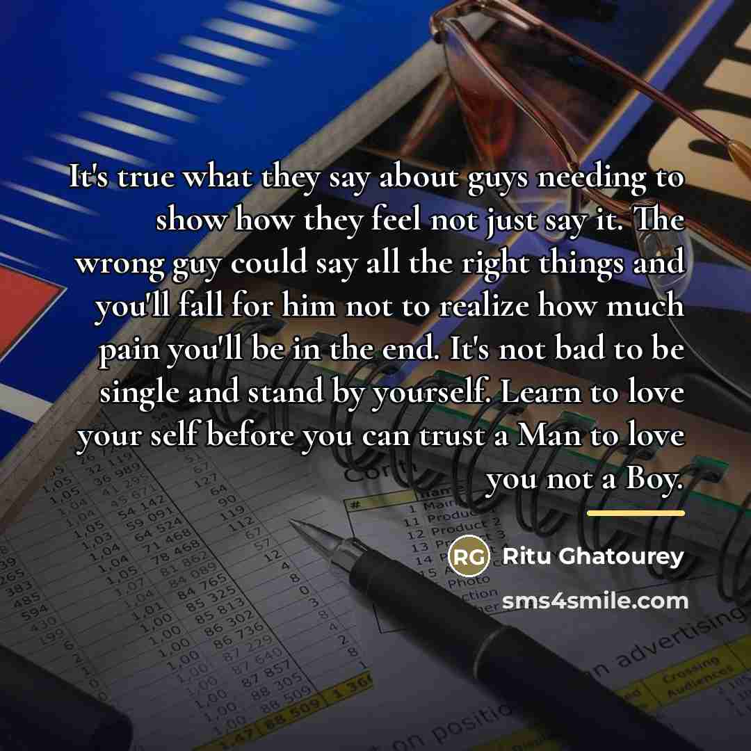 “It's true what they say about guys needing to show…” quote by Ritu Ghatourey