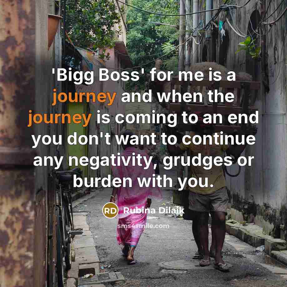“'Bigg Boss' for me is a journey and when the…” quote by Rubina Dilaik