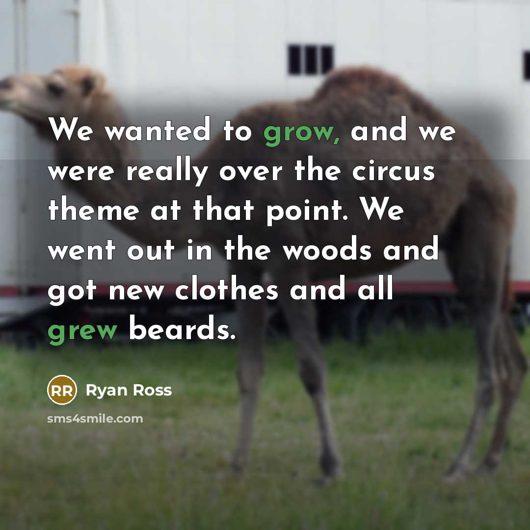 “We wanted to grow, and we were really over the…” quote by Ryan Ross