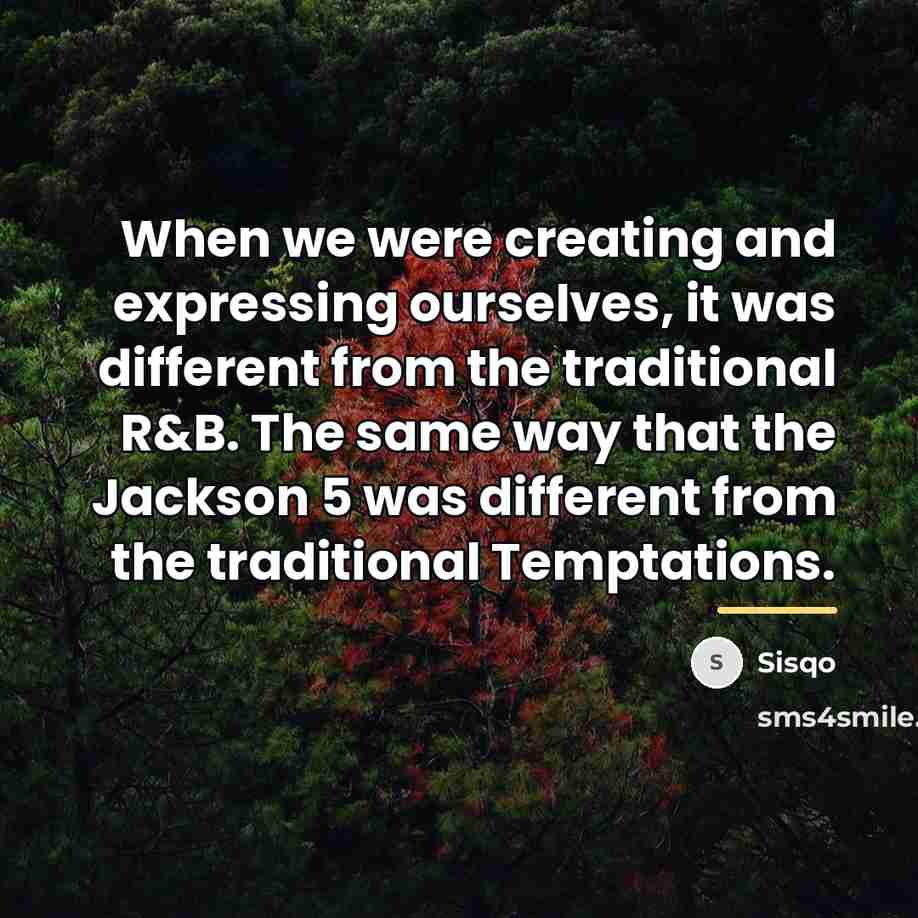 “When we were creating and expressing ourselves, it was different…” quote by Sisqo
