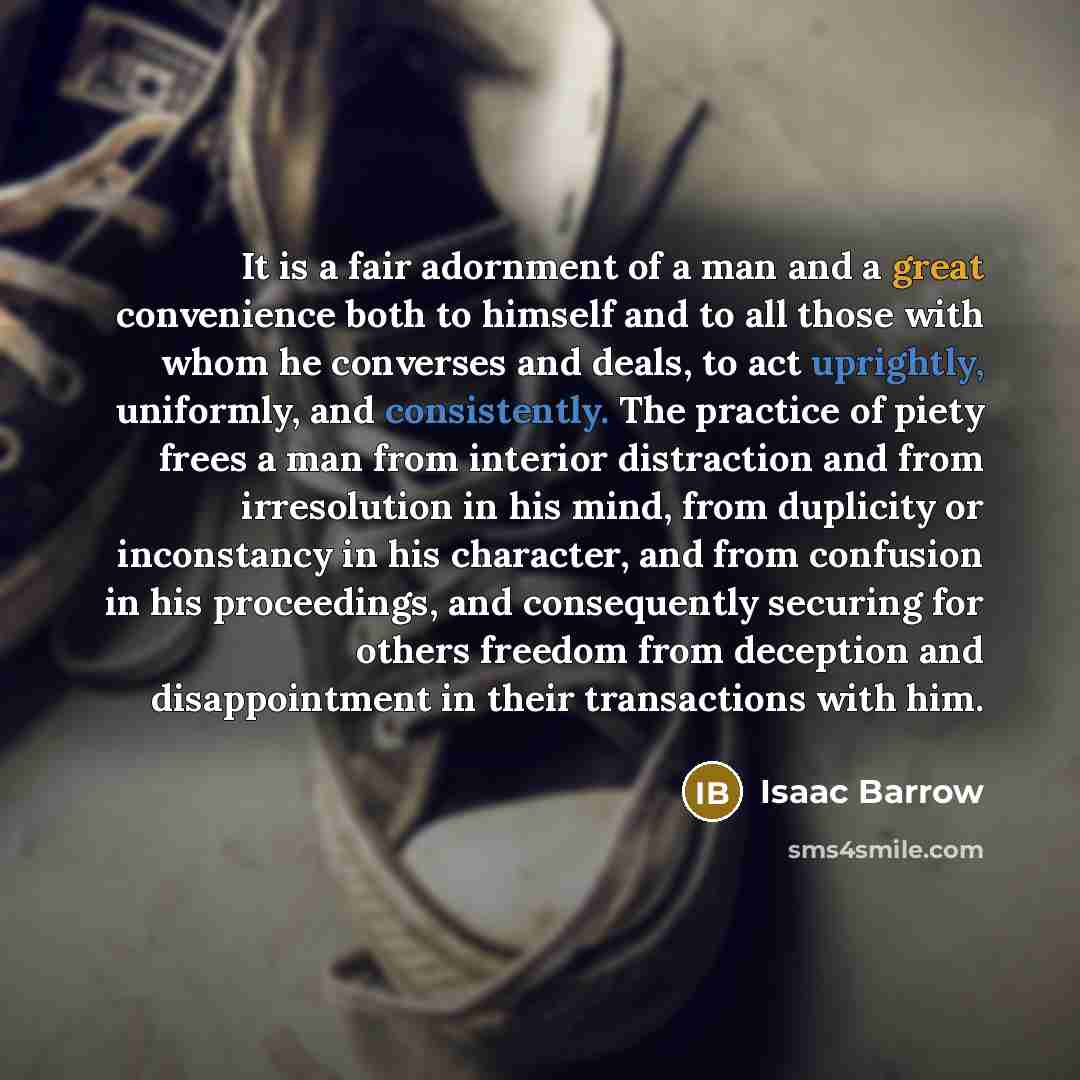“It is a fair adornment of a man and a…” quote by Isaac Barrow