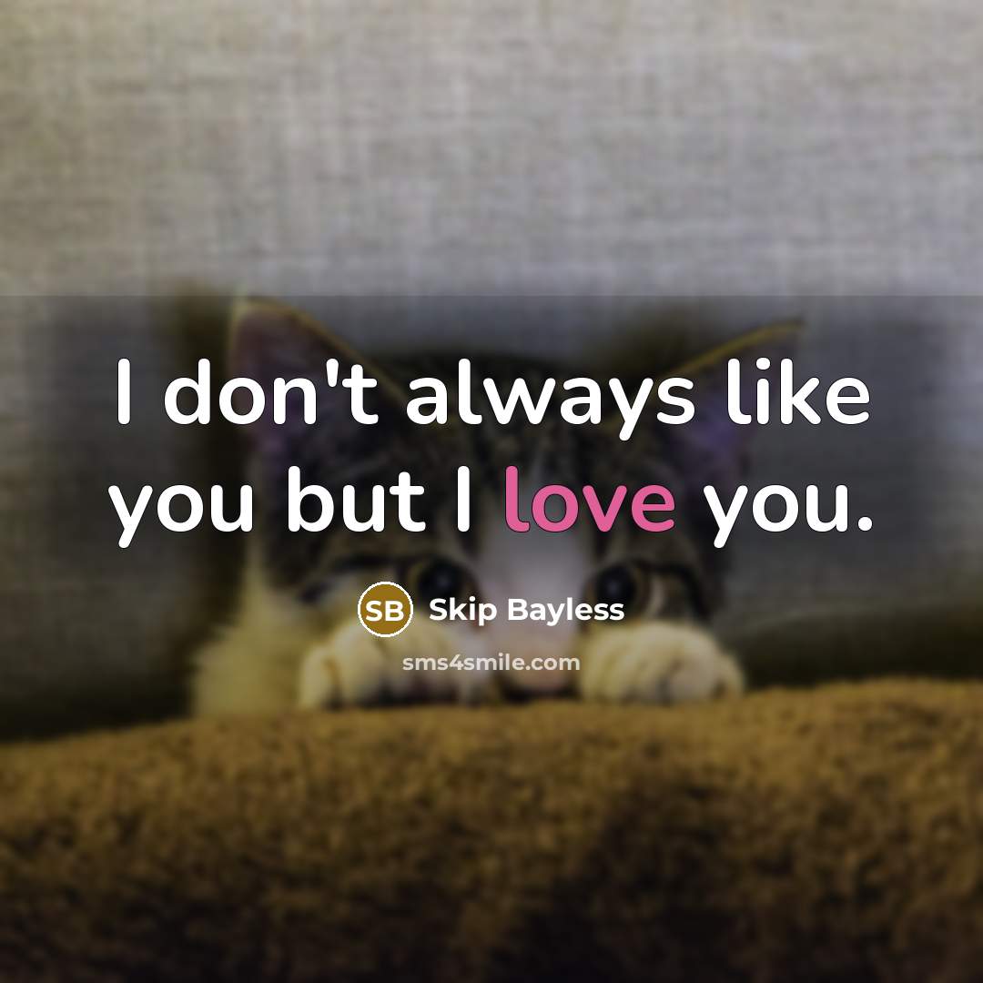 “I don't always like you but I love you.…” quote by Skip Bayless