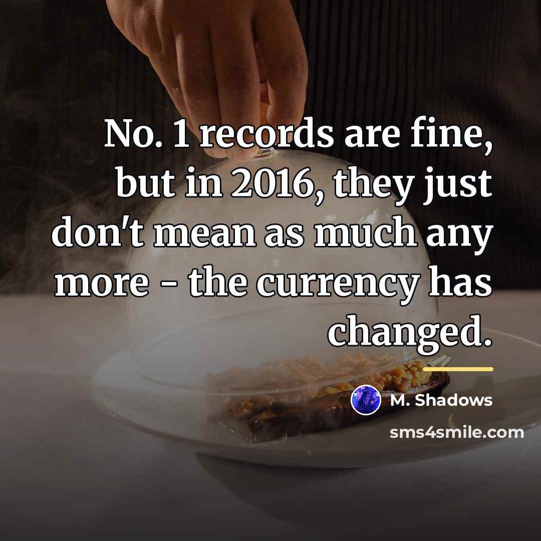 “No. 1 records are fine, but in 2016, they just…” quote by M. Shadows