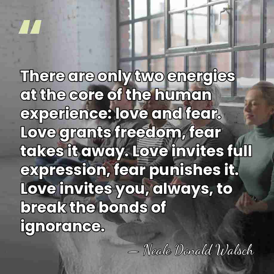 There are only two energies at the core of the human experience:&hellip; - Neale Donald Walsch