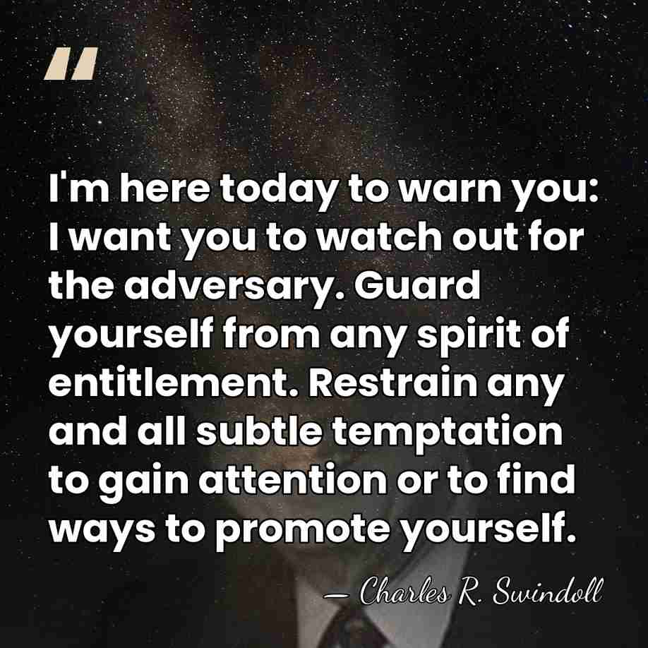 I'm here today to warn you: I want you to watch out&hellip; - Charles R. Swindoll