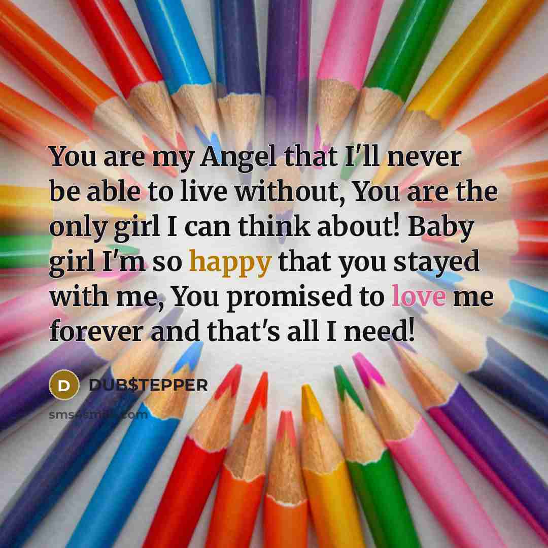 “You are my Angel that I'll never be able to…” quote by DUB$TEPPER